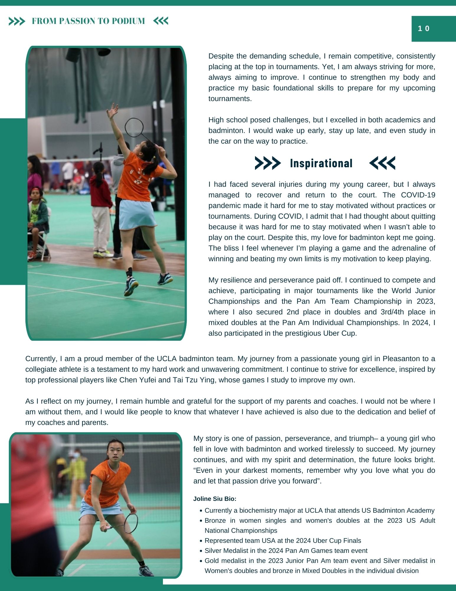 Joline Siu achievements
