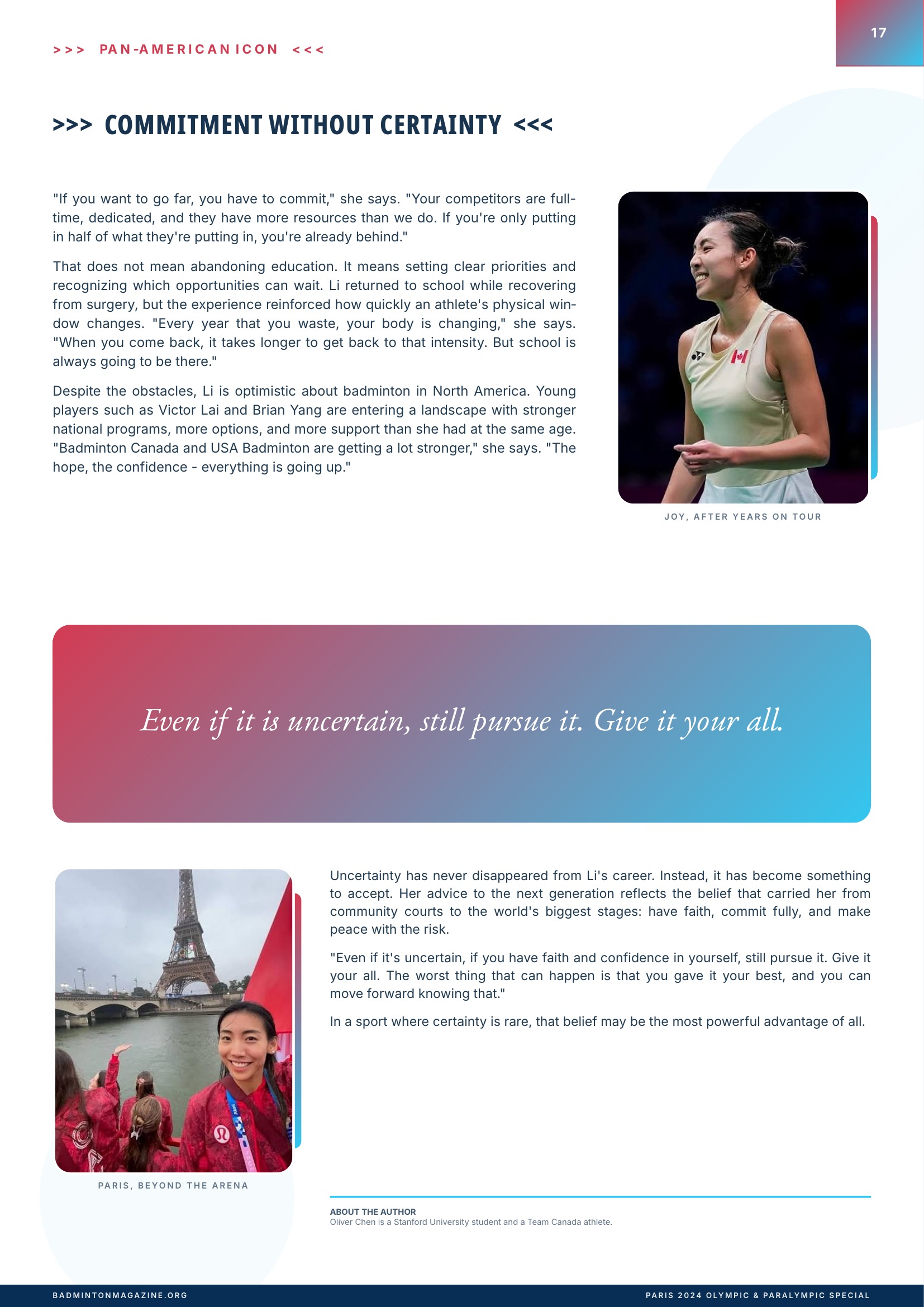 Michelle Li - Commitment Without Certainty